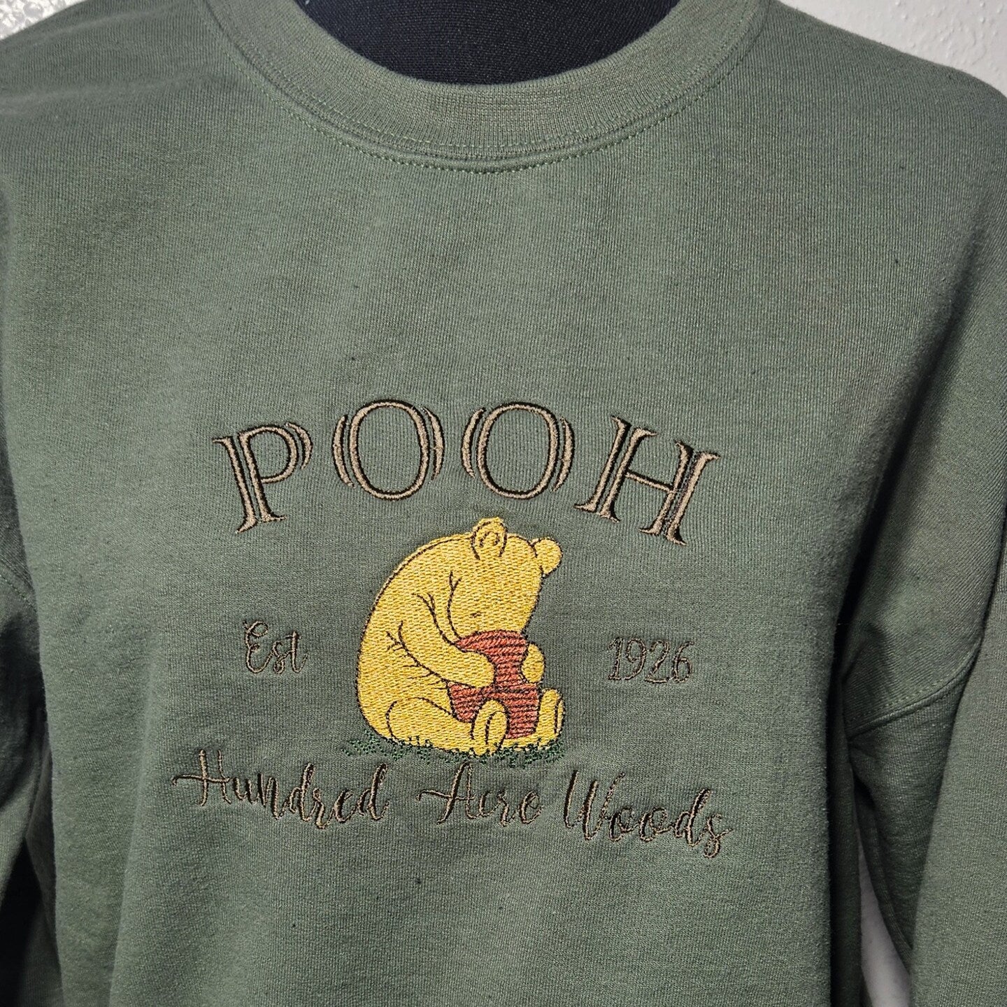 Embroidered Sweatshirt Hundred Acre Woods Pooh Sweater Mother's Day Gift Soft Comfy Sweater Present Unisex Hoodie Custom Crewneck Sweatshirt