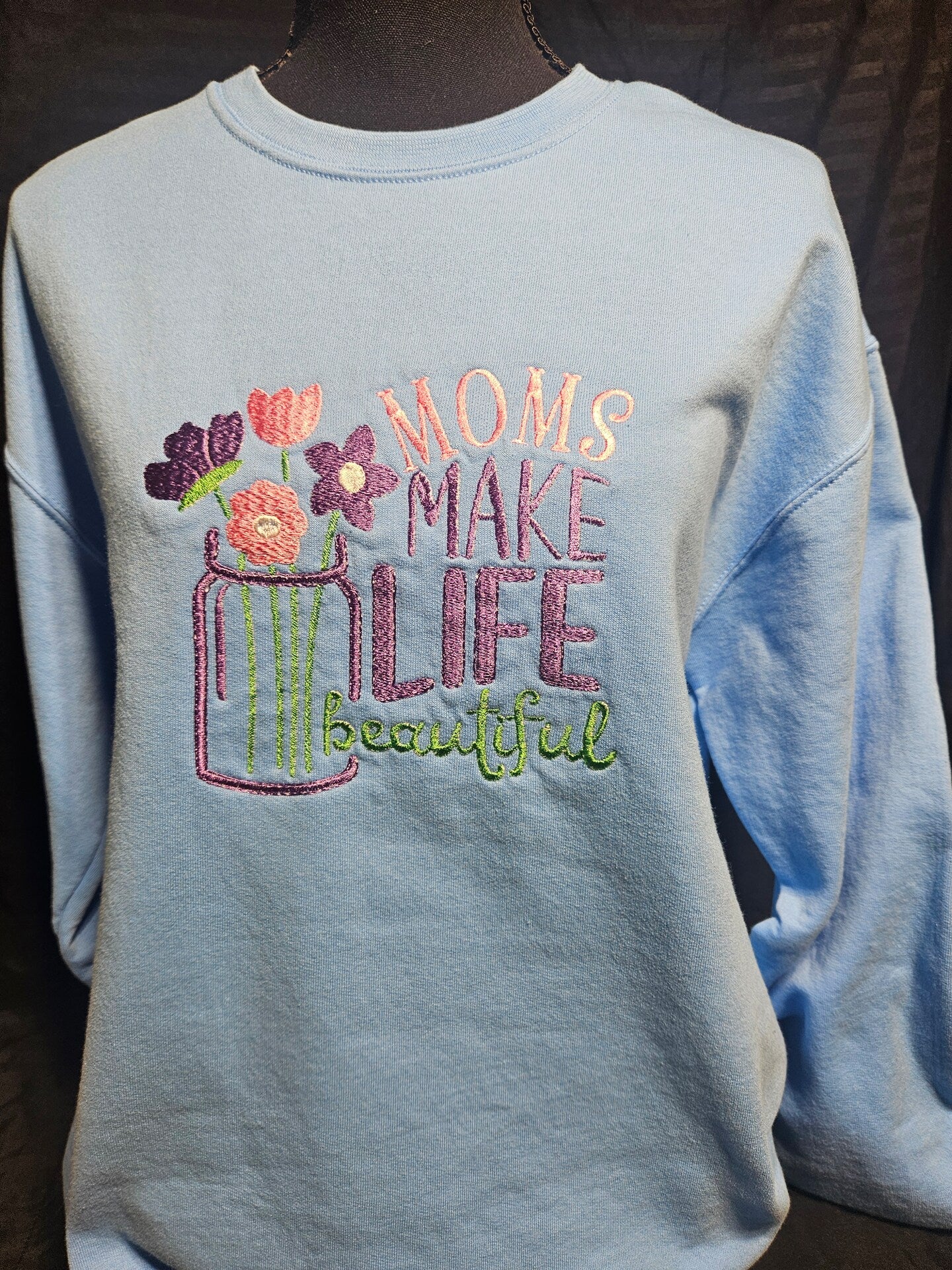 Embroidered Sweatshirt Moms Make Mother's Day Gift Soft Comfy Sweater Present Unisex Hoodie Custom Crewneck Sweatshirt