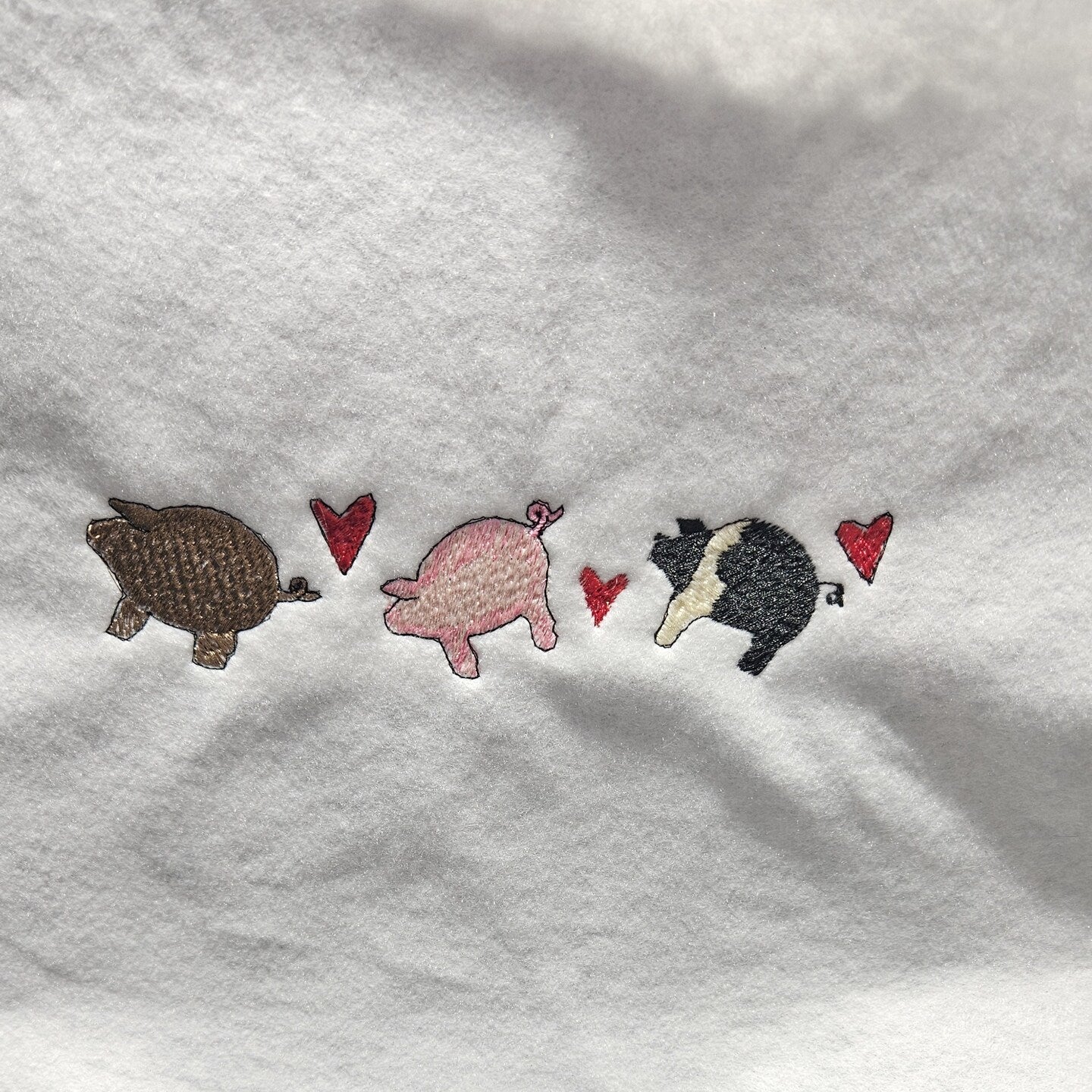 Embroidered Sweatshirt Pigs Sweater Mother's Day Gift Custom Unisex Hoodie Custom Crewneck Animal Lover Present