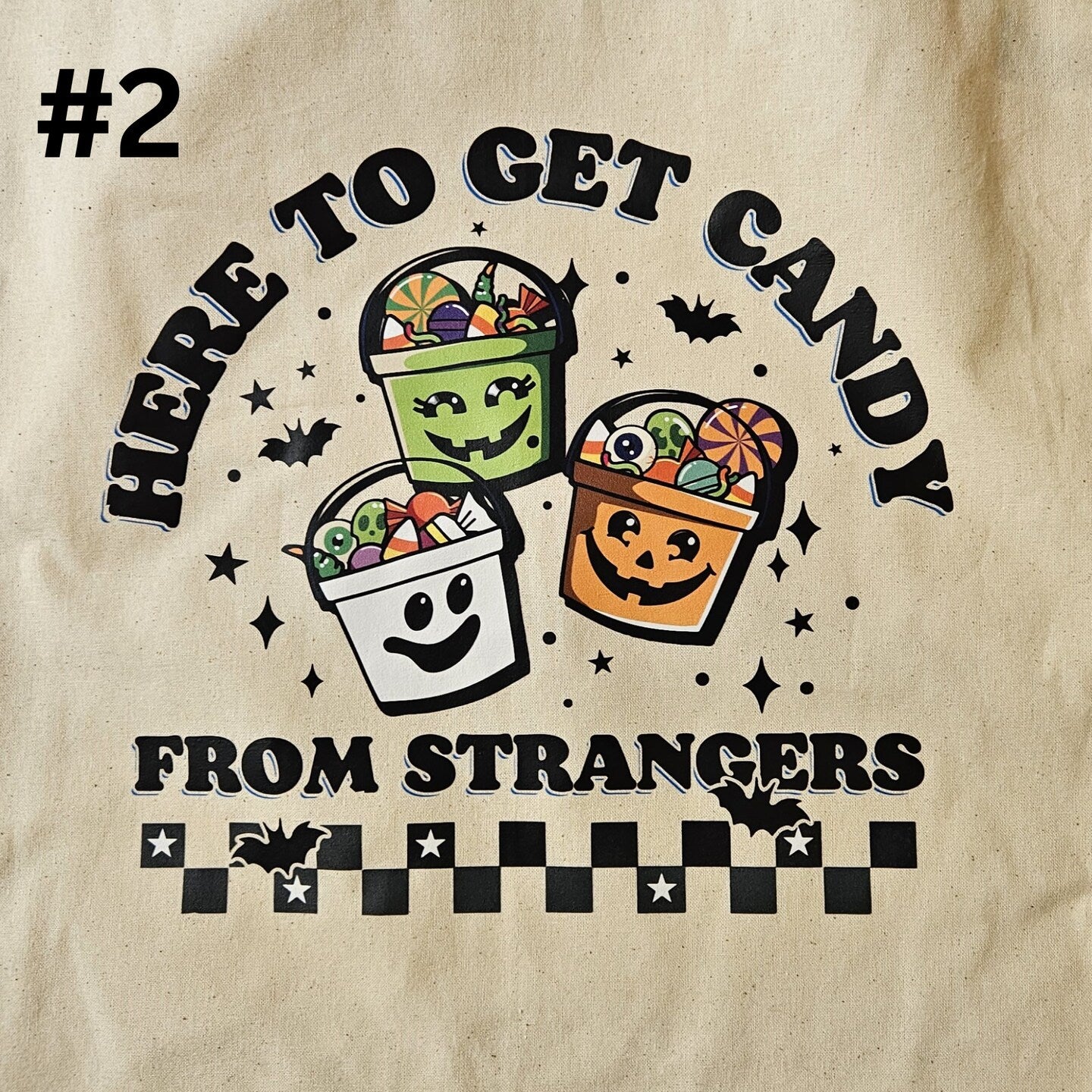 Halloween Trick or Treat Bags with Printed Design - Perfect for Candy Hauls!