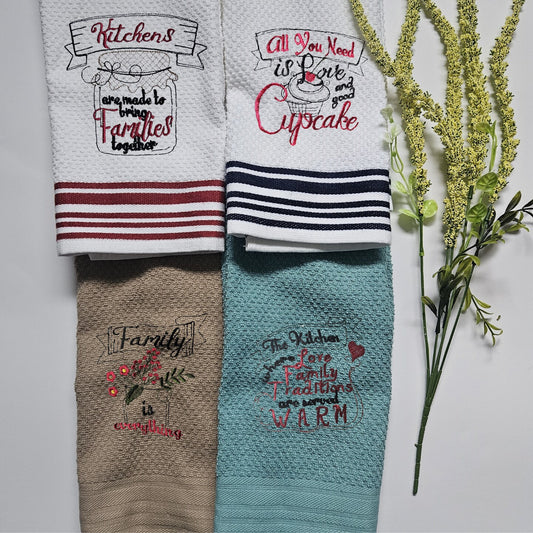 Embroidered Kitchen Towel Thank You Gift Home Décor Cloth Custom Tea Towel