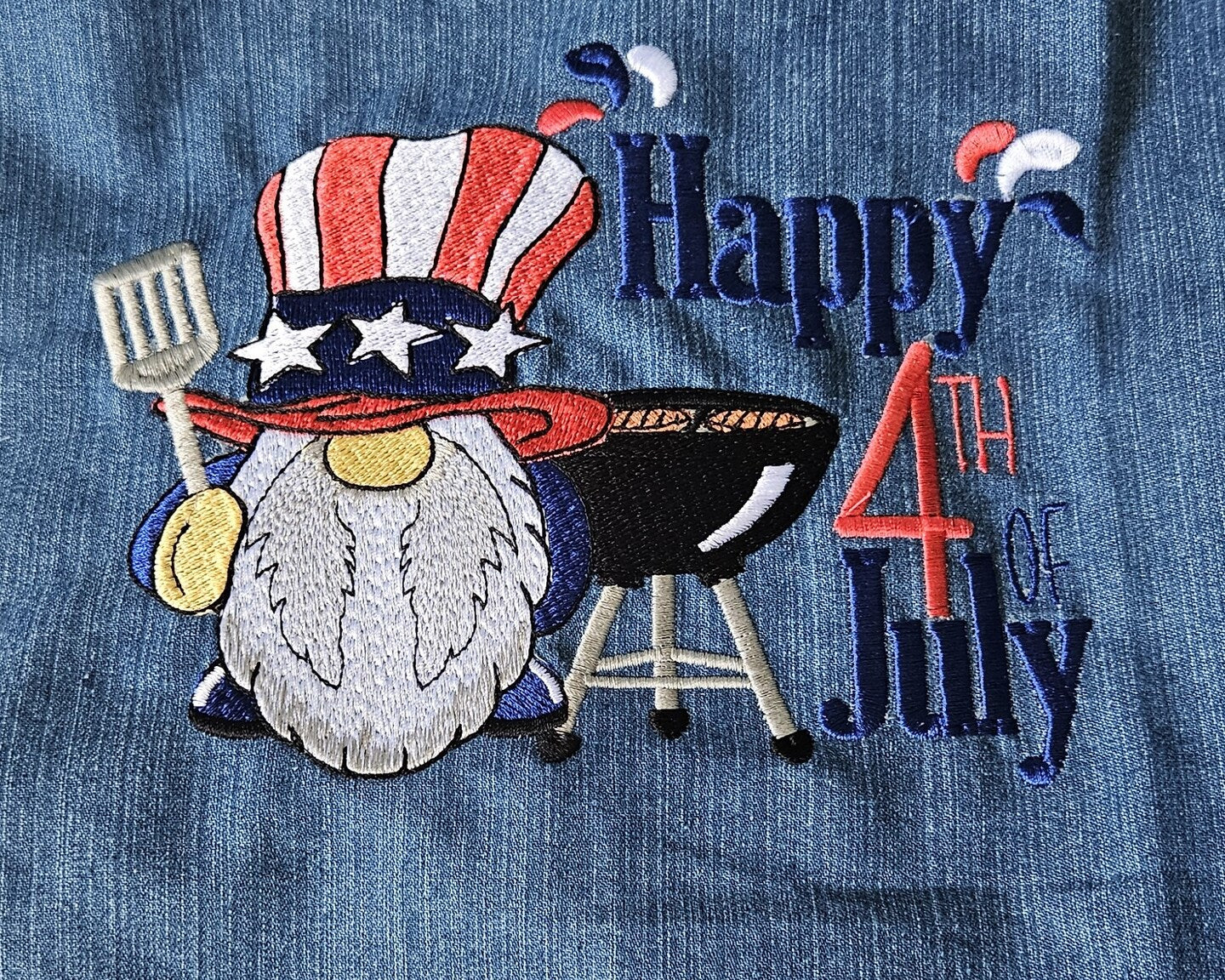 Custom Embroidered Apron Cute and Funny Kitchen Apron Gift for Cook Fourth of July Apron Independence Day Apron