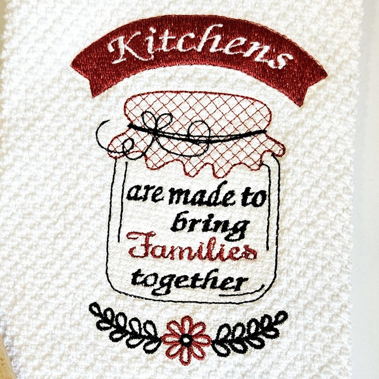 Embroidered Kitchen Towels Thank You Gift Home Decor Cloth Custom Embroidered Tea Towel Housewarming Present Wedding Gift