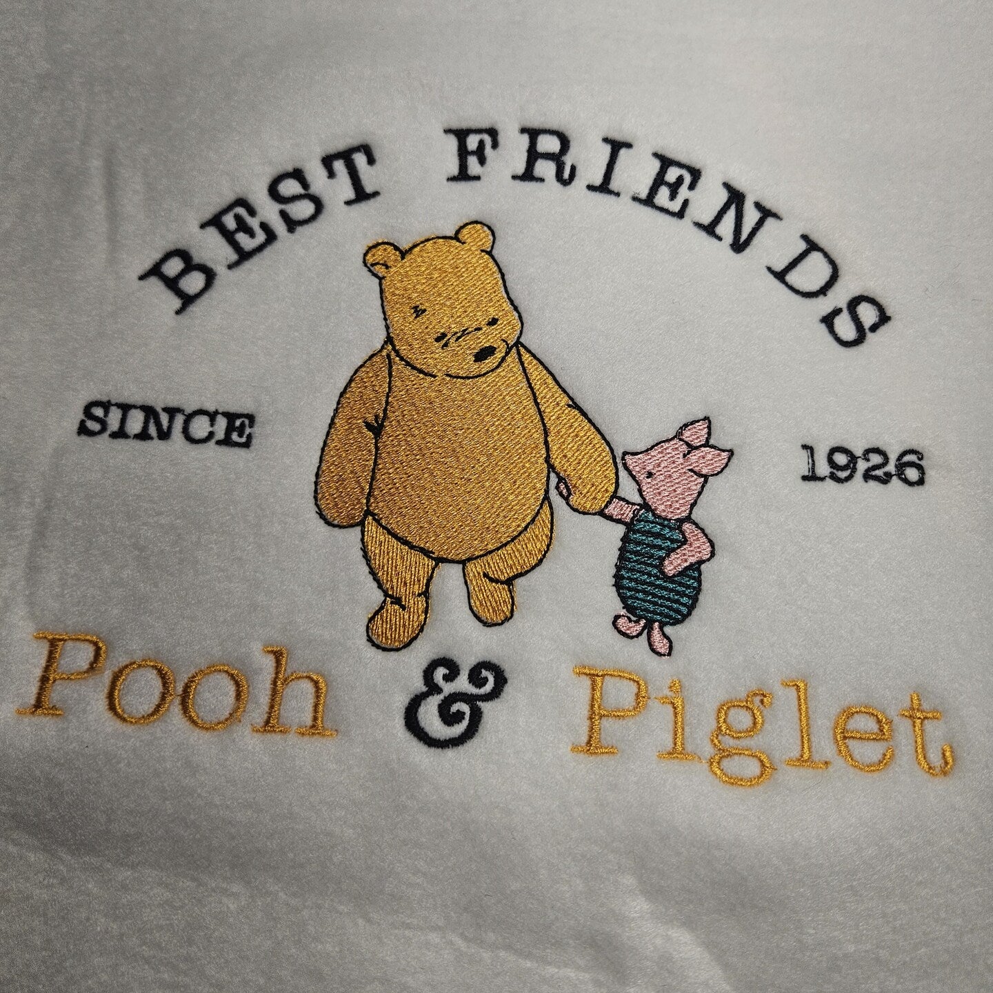 Embroidered Sweatshirt Best Friends Pooh Sweater Mother's Day Gift Soft Comfy Sweater Present Unisex Hoodie Custom Crewneck Sweatshirt