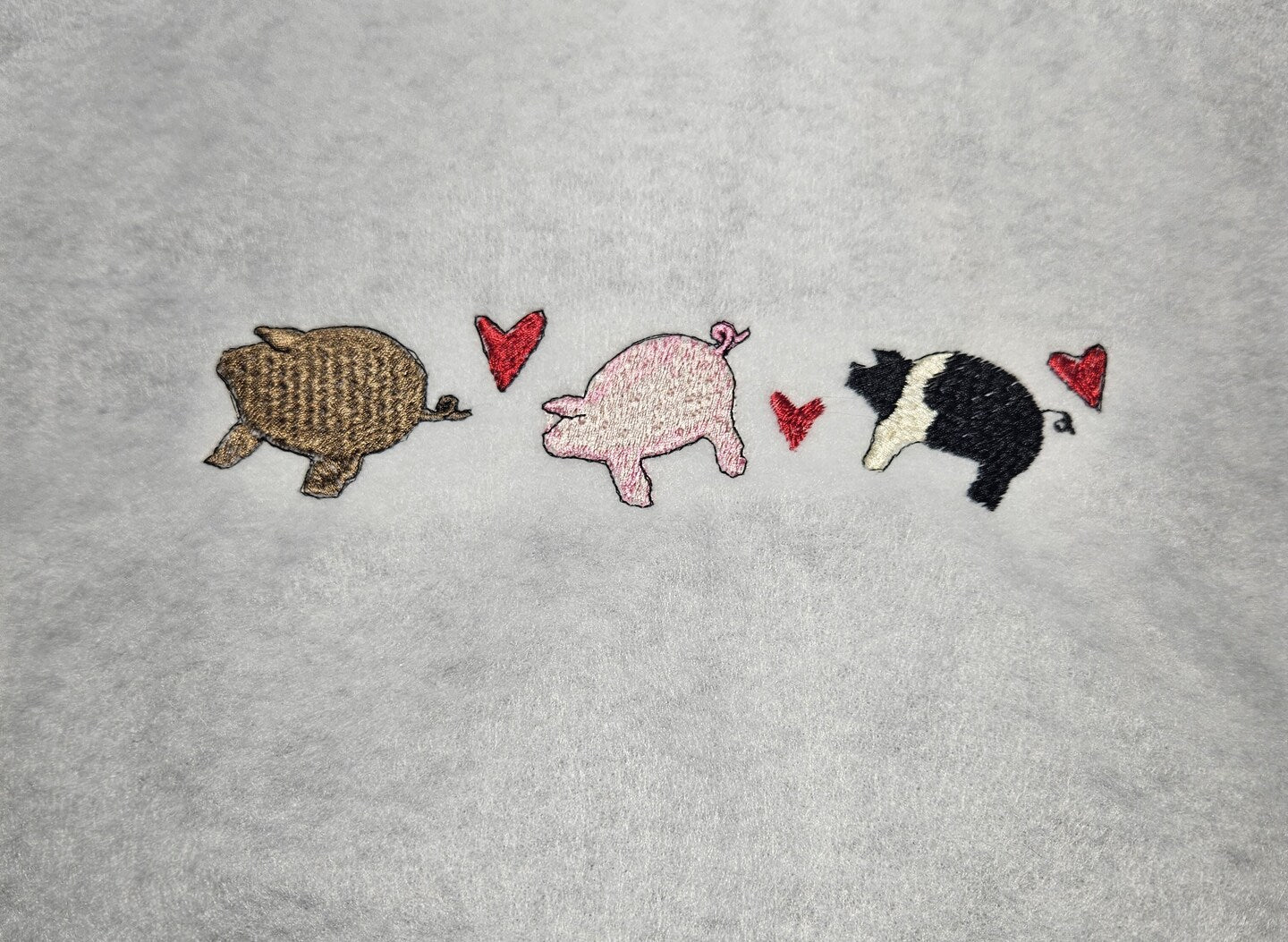 Embroidered Sweatshirt Pigs Sweater Mother's Day Gift Custom Unisex Hoodie Custom Crewneck Animal Lover Present