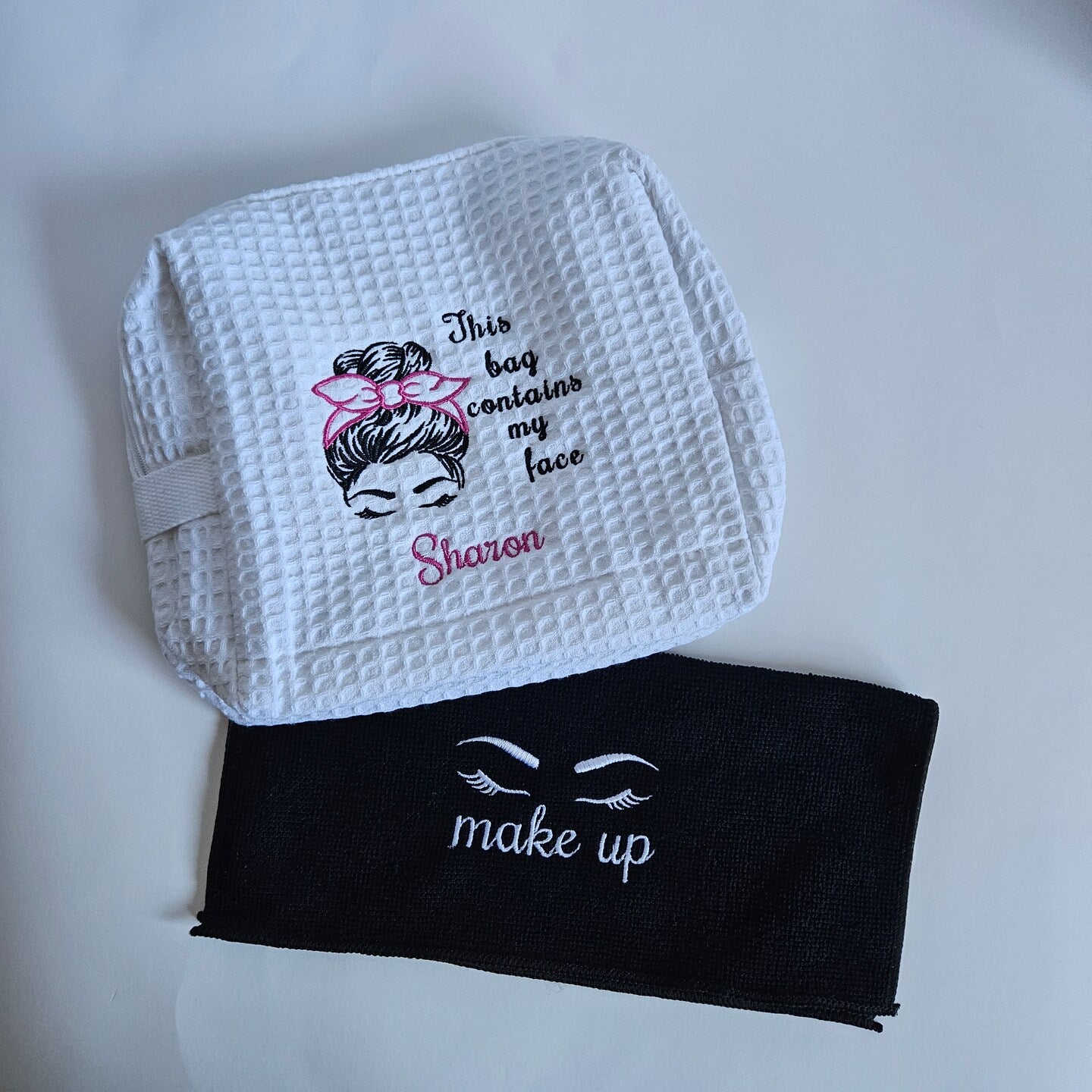 Make up bag and cloth set with personalization