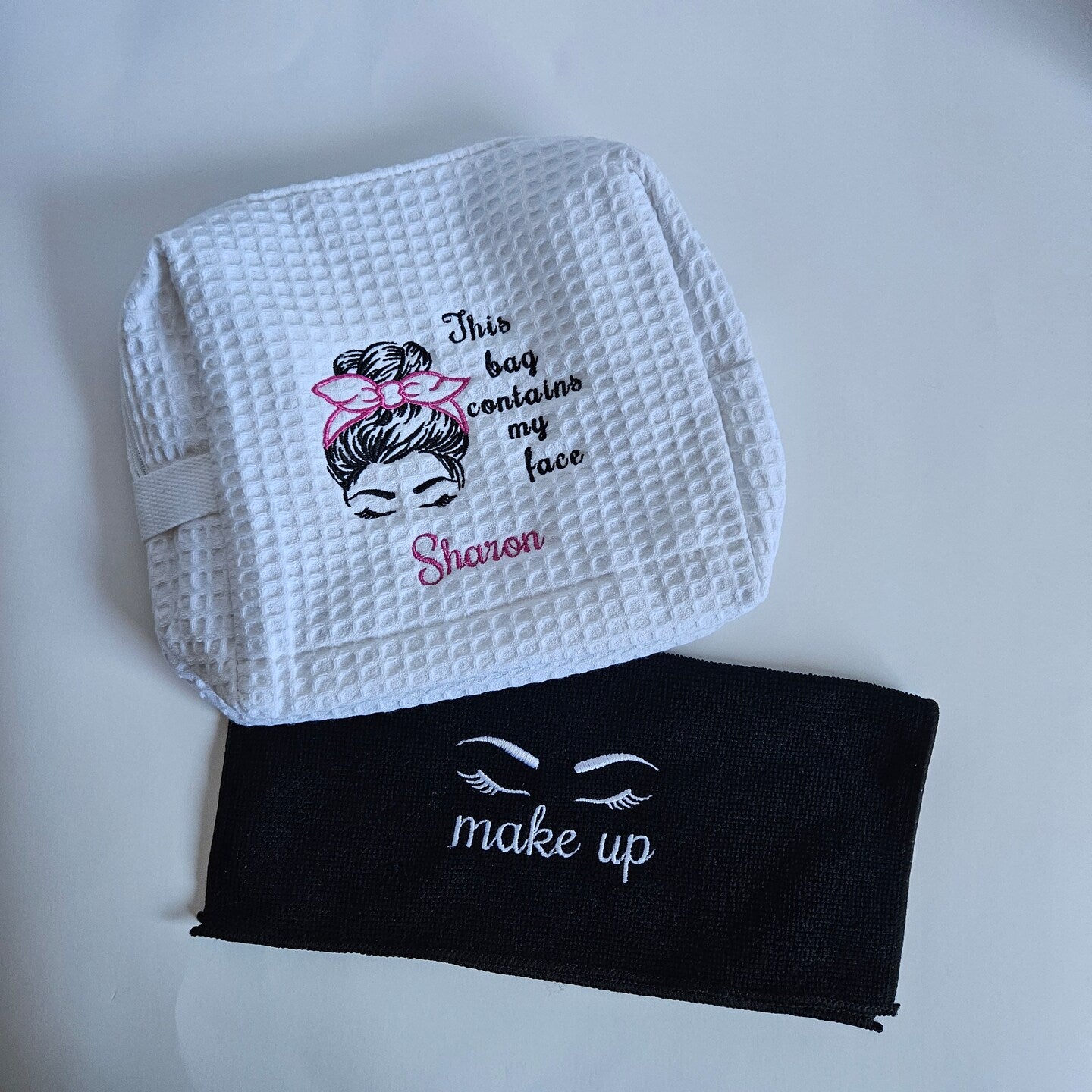 Embroidered Make Up Bag Embroidered Make Up Cloth Face Cleaning Towel Womens Present Mother's Day Gift