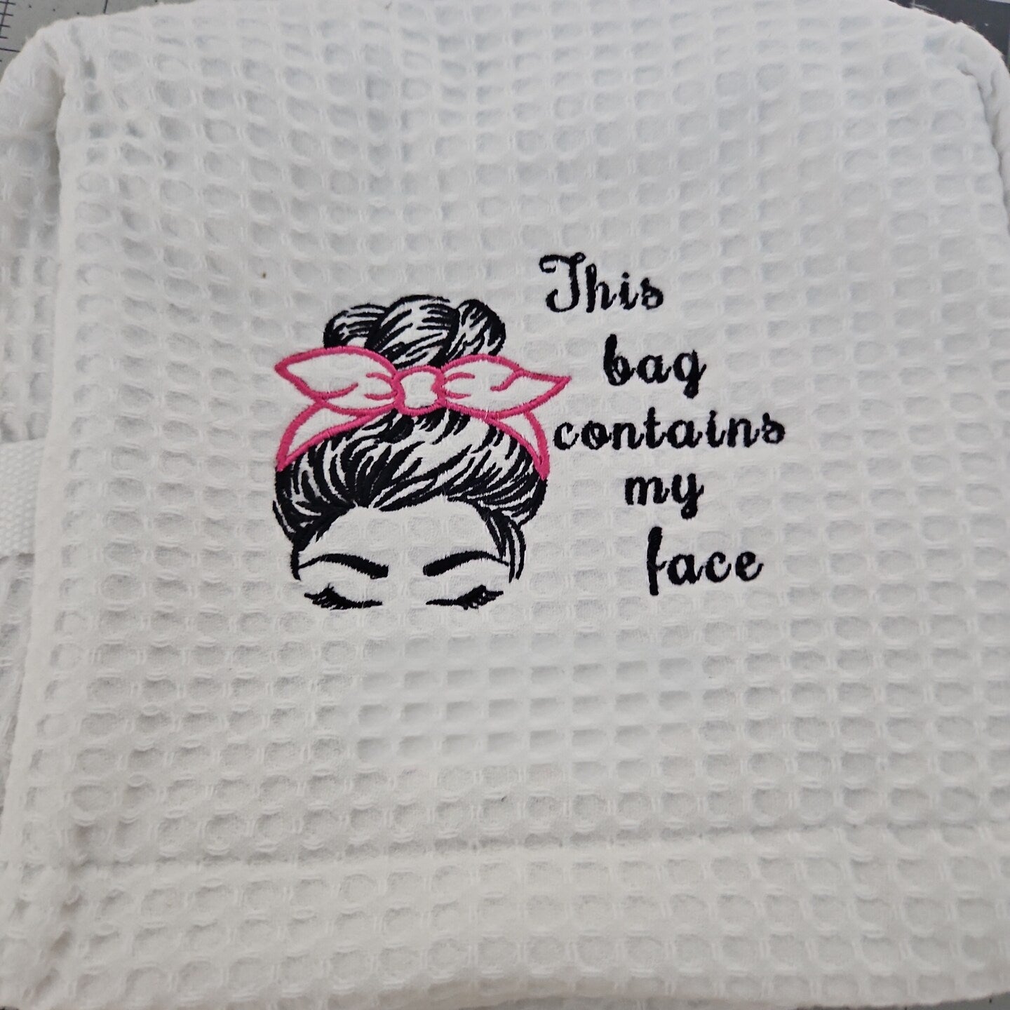 Embroidered Make Up Bag Embroidered Make Up Cloth Face Cleaning Towel Womens Present Mother's Day Gift