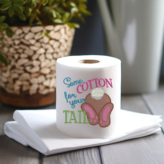 Embroidered Easter Toilet Paper White Elephant Gift Bathroom Humor Gag Gift Home Decor Easter Present