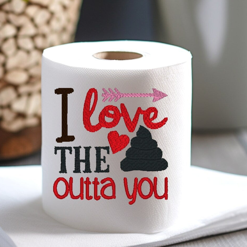 Embroidered toilet paper