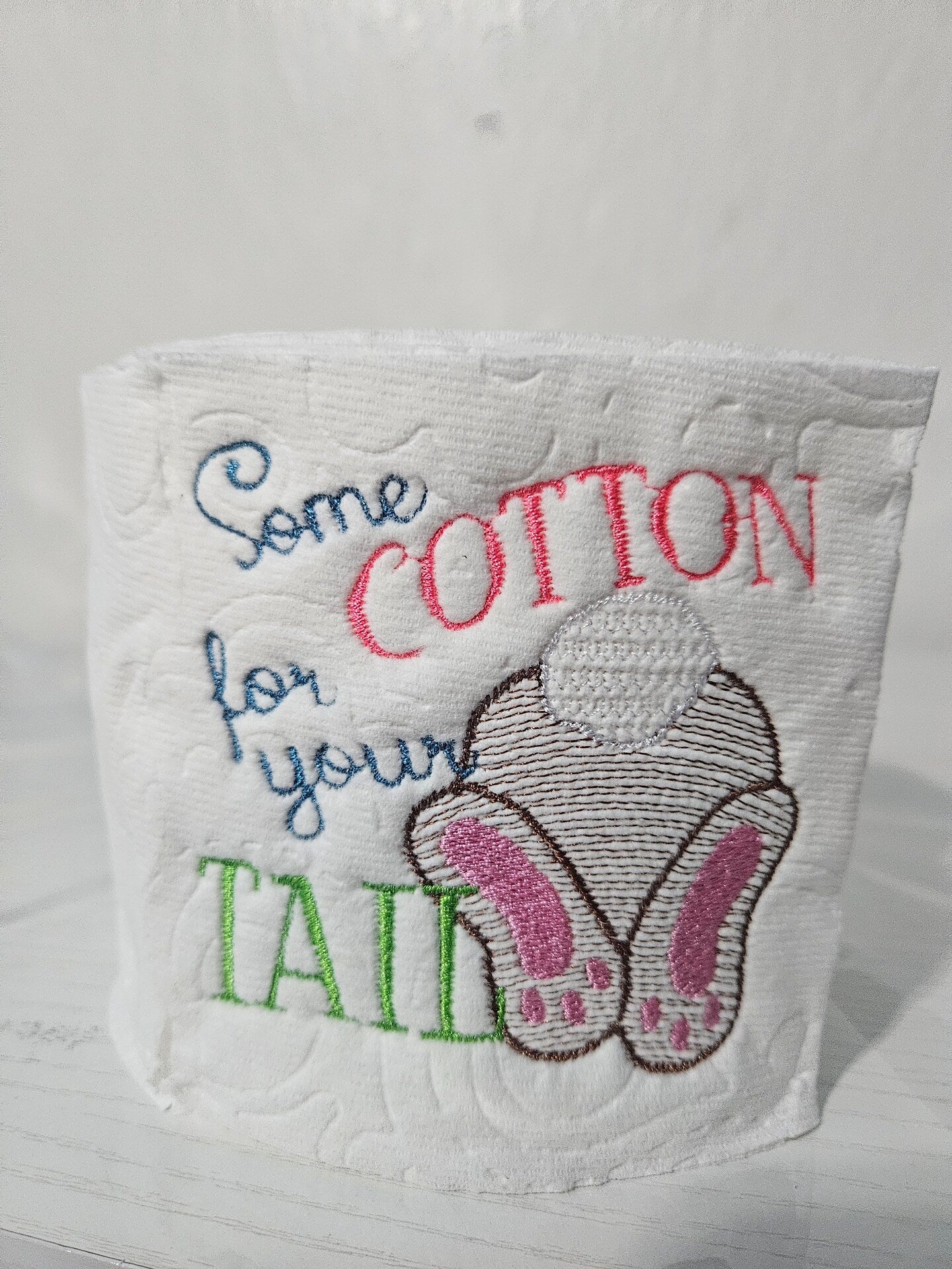 Embroidered Easter Toilet Paper White Elephant Gift Bathroom Humor Gag Gift Home Decor Easter Present