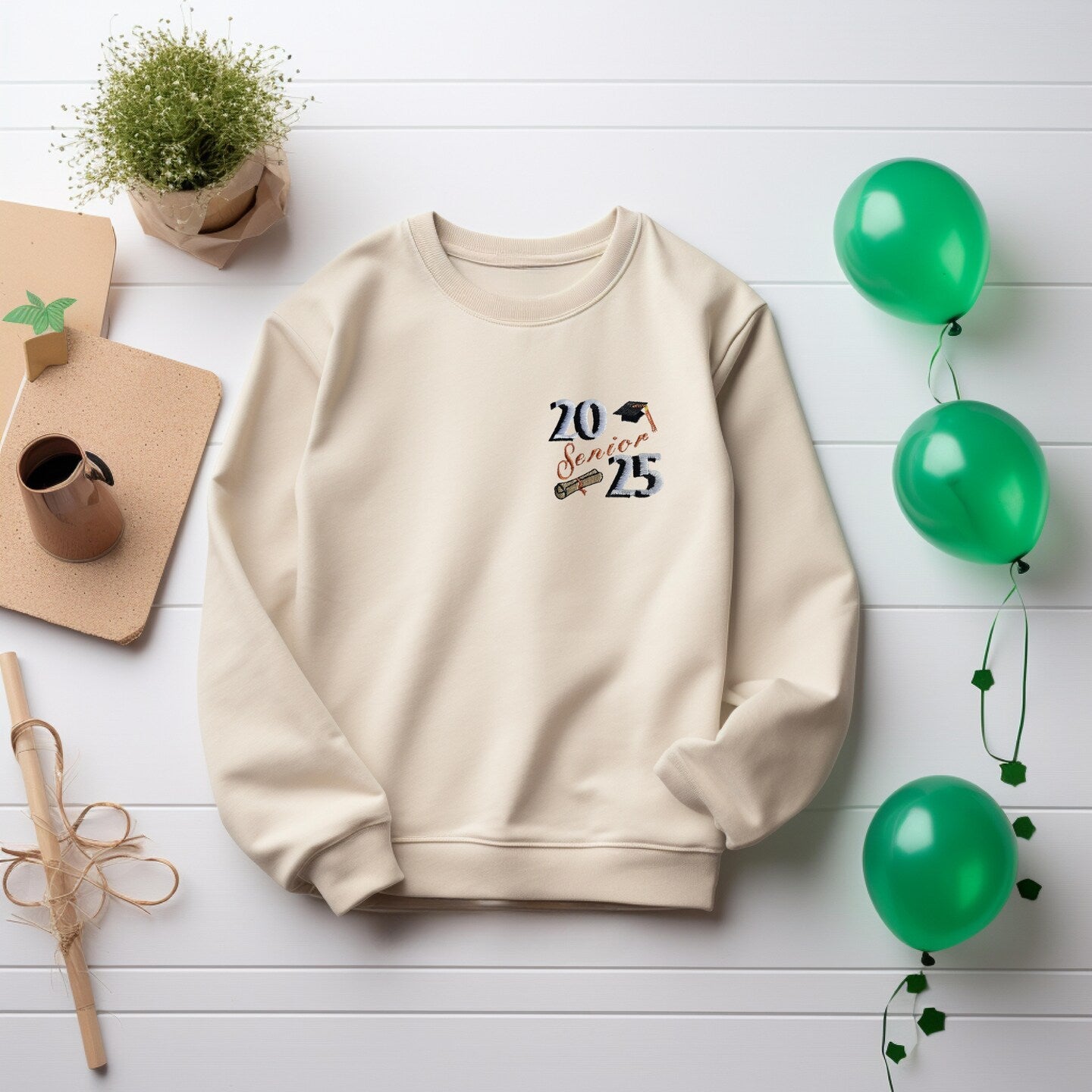 Personalized Embroidered Sweatshirt Senior Gift Soft Comfy Pullover Present Unisex Hoodie Custom Crewneck Birthday Present Graduation Shirt