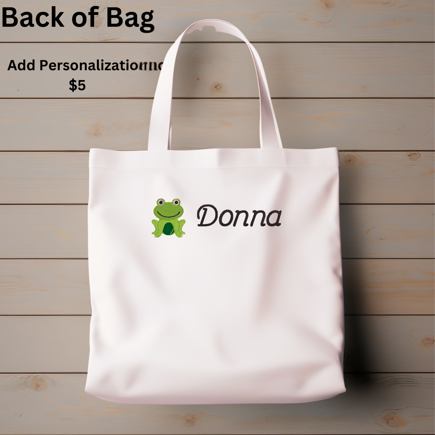 Personalized Embroidered Canvas Book Bag Reusable Grocery Sack Custom Shopping Bag Canvas Book Tote Mother's Day Gift