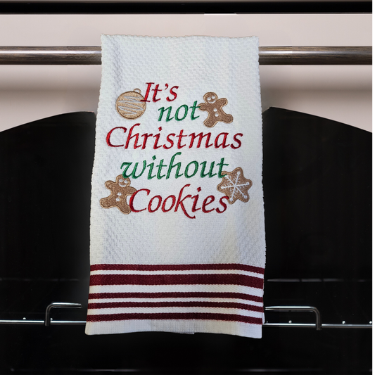 Embroidered Christmas Kitchen Towel Thank You Gift Home Décor Cloth Custom Tea Towel Holiday Towels