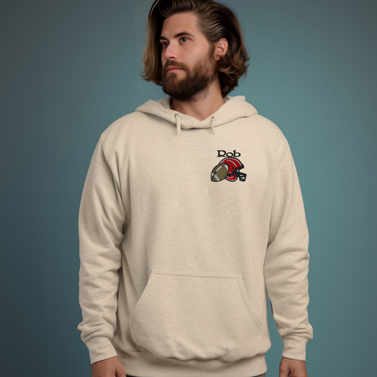 Personalized Embroidered Sweatshirt Football Player Gift Father's Day Gift Soft Comfy Pullover Present Sweater Unisex Hoodie Custom Crewneck