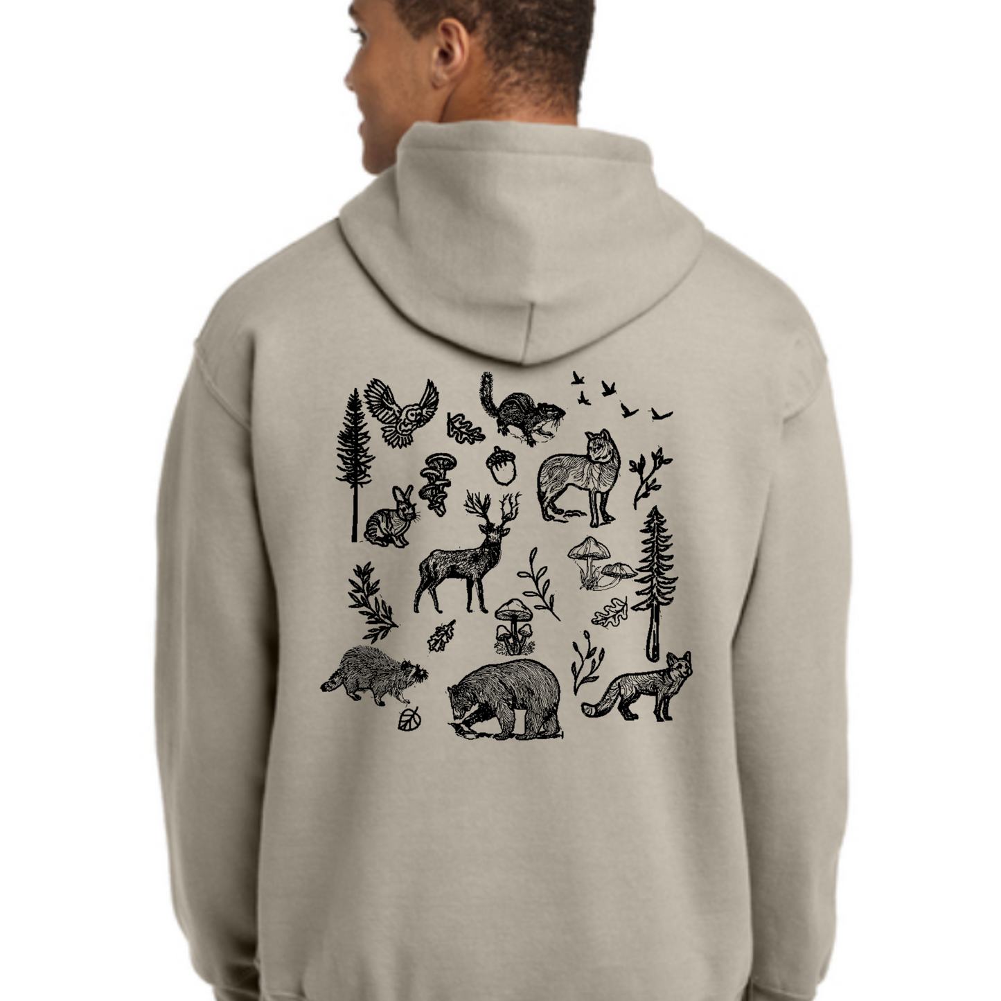 Forest Wildlife Embroidered Sweatshirt