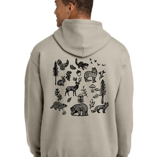 Forest Wildlife Embroidered Sweatshirt