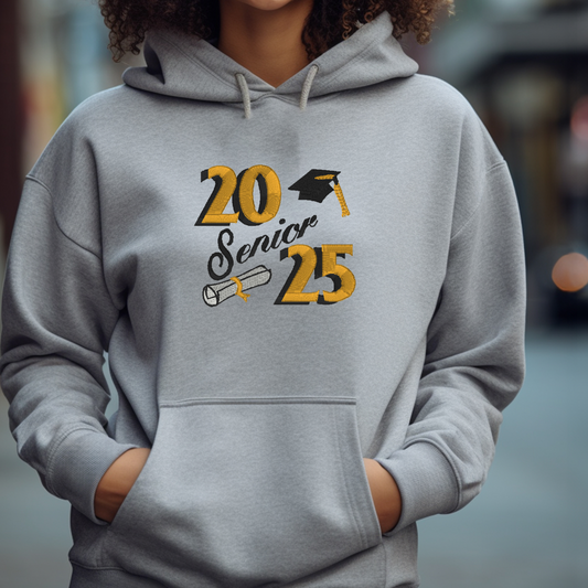 Personalized Embroidered Sweatshirt Senior Gift Soft Comfy Pullover Present Unisex Hoodie Custom Crewneck Birthday Present Graduation Shirt