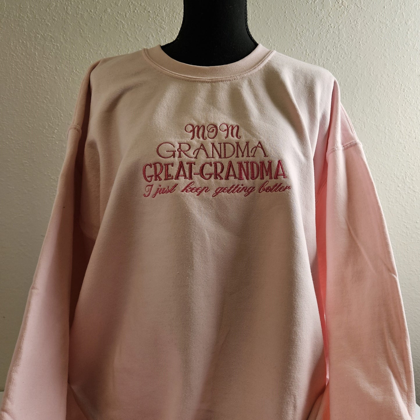 Embroidered Sweatshirt Mom Grandma Great Grandma Fun Sweater Mother's Day Gift Soft Comfy Sweater Present Unisex Hoodie Custom Crewneck