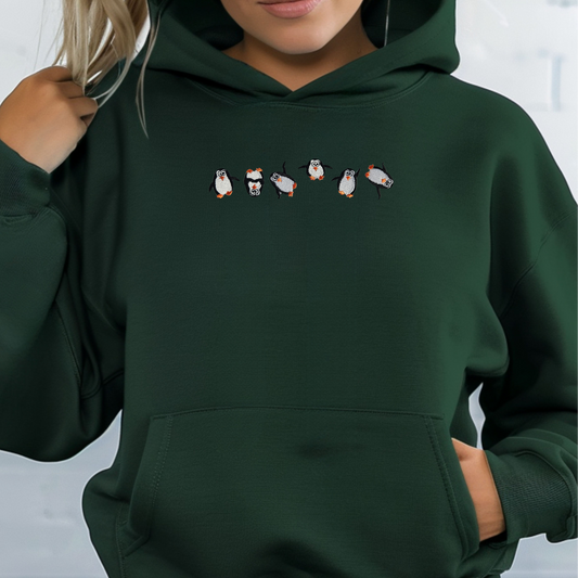 Embroidered Sweatshirt Penguins Sweater Gift Soft Comfy Pullover Present Unisex Hoodie Embroidered Custom Crewneck Sweatshirt for Mom
