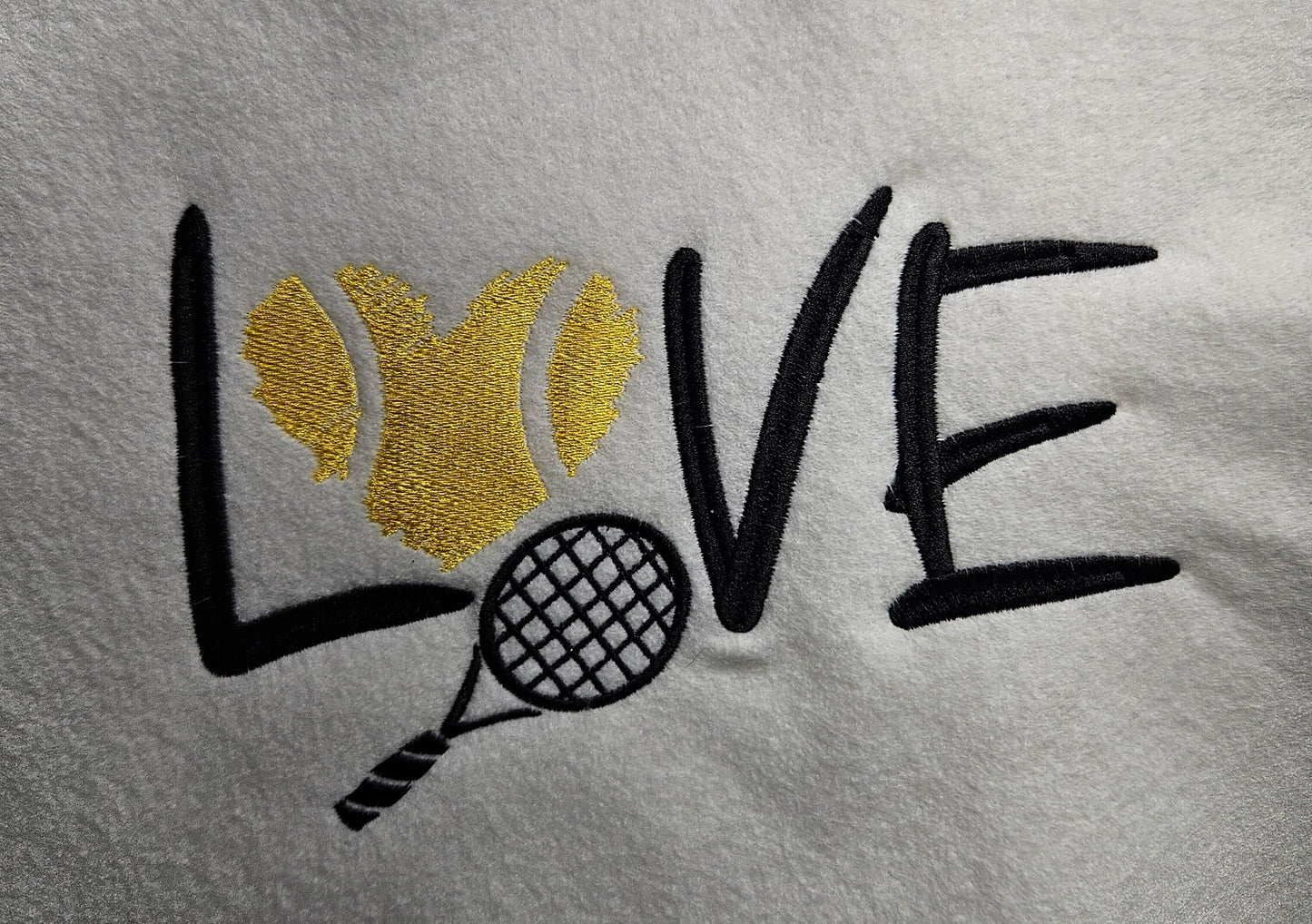 Embroidered Love Tennis Towel Microfiber Gym Cloth Fitness Minded Gift Coach Present Embroidered Custom Workout Towel Unisex Gym Towel