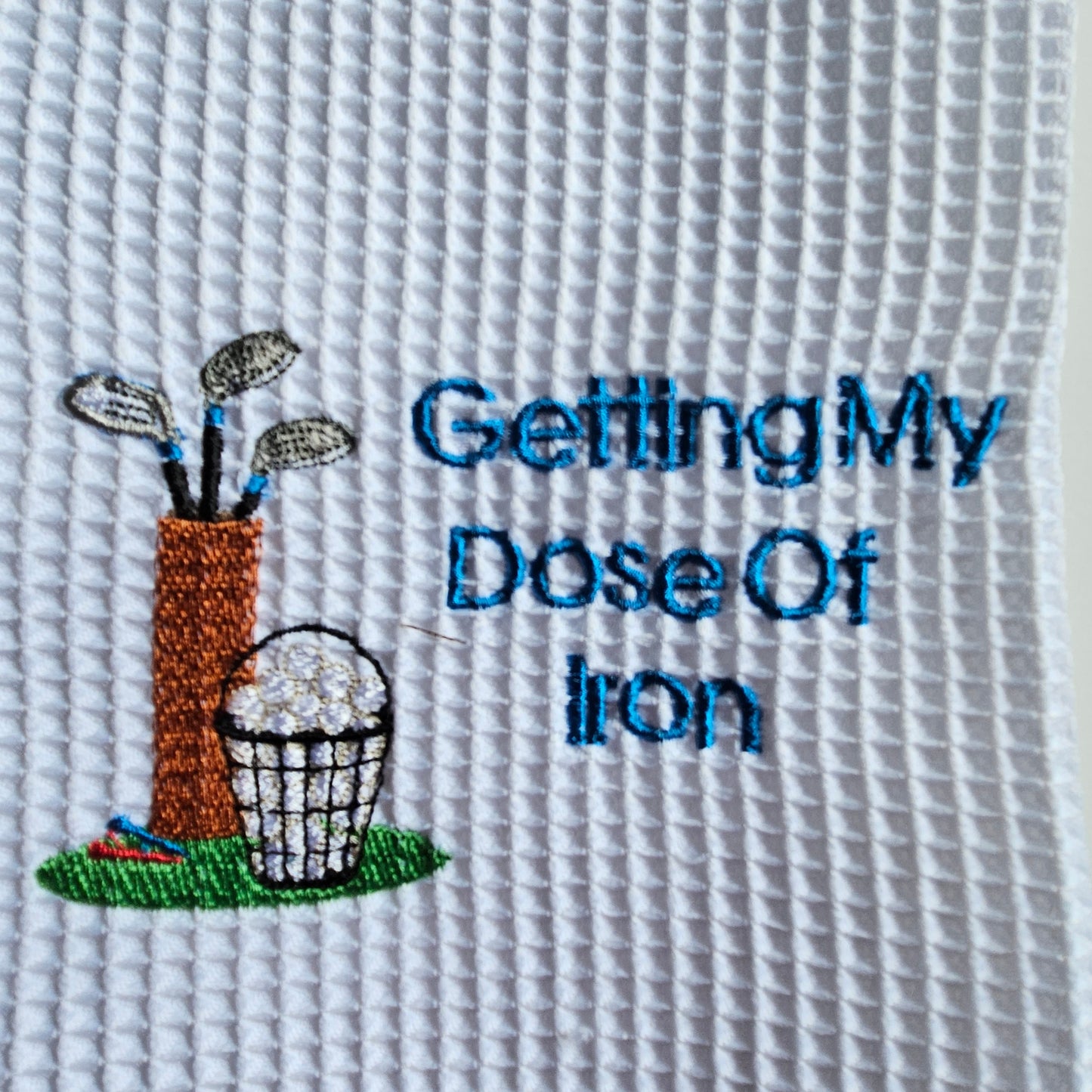 Embroidered Golf Towel Microfiber Waffle-weave Gym Cloth Fitness Minded Gift Coach Present Embroidered Workout Towel