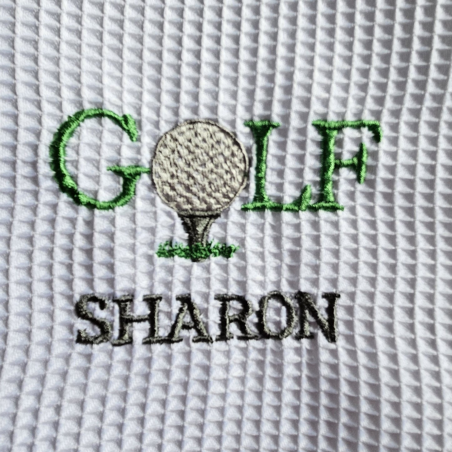 Personalized Embroidered Golf Towel Microfiber Waffle-weave Gym Cloth Fitness Minded Gift Coach Present Embroidered Workout Towel