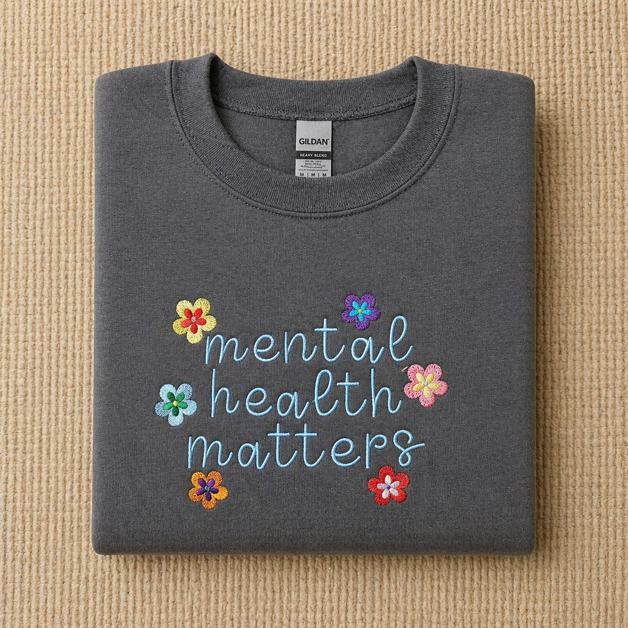 Mental Health Matters Embroidered Crewneck
