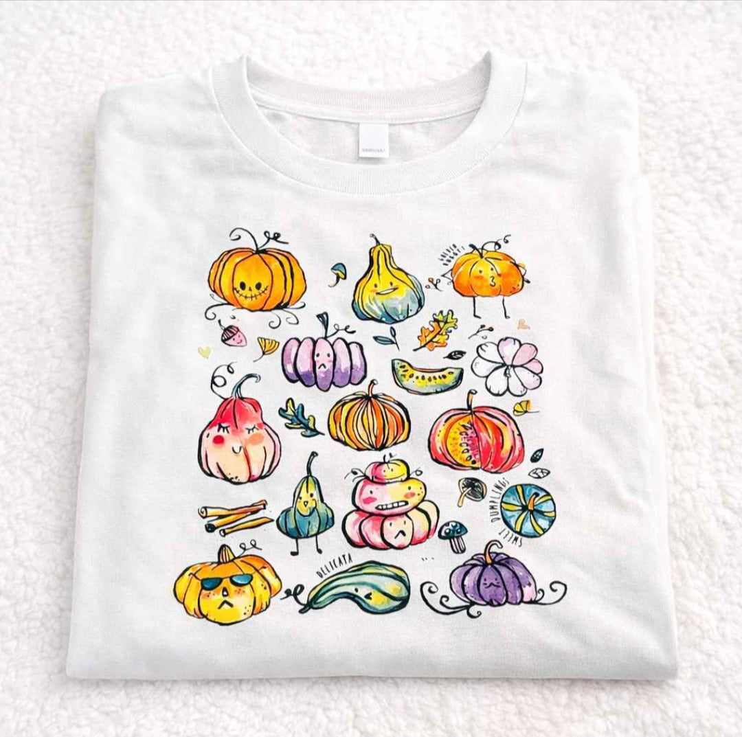 White Pumpikin Printed T-Shirt