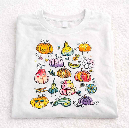 White Pumpikin Printed T-Shirt