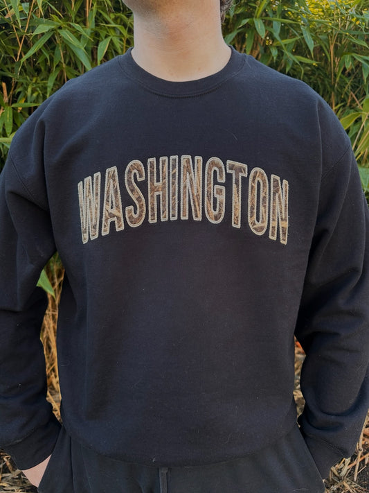 State Appliqué Sweatshirt | Embroidered State Crewneck or Hoodie | Gildan | Made to Order