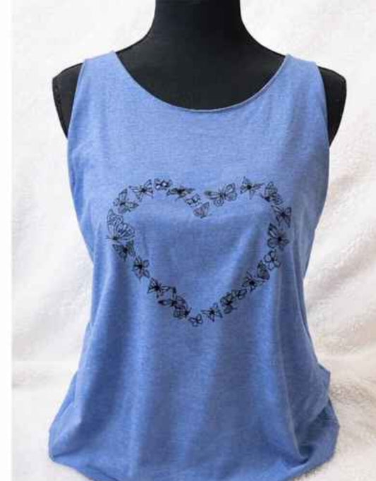 Heart Embroidered Tank Top