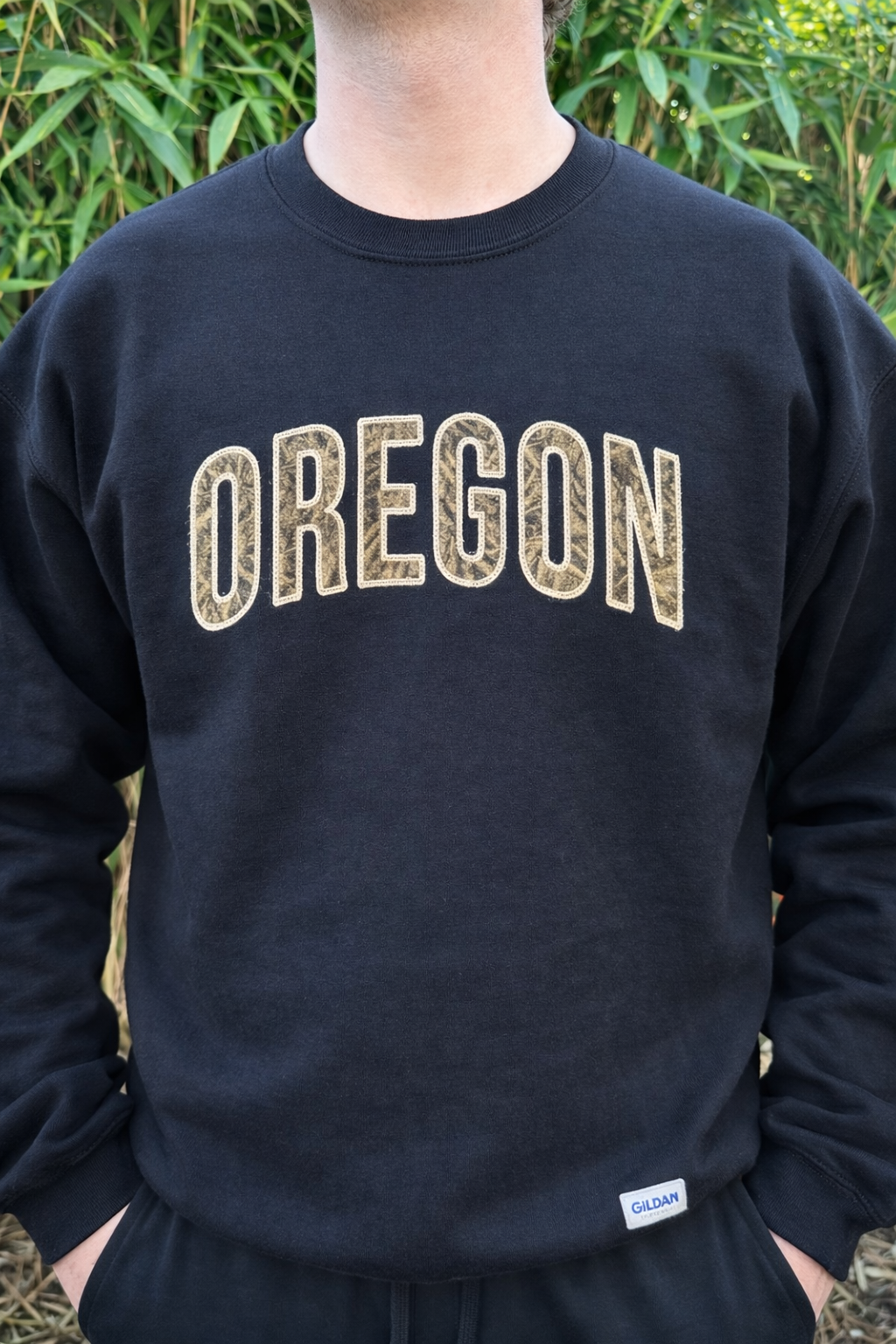 State Appliqué Sweatshirt | Embroidered State Crewneck or Hoodie | Gildan | Made to Order