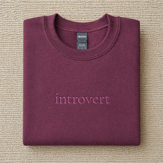 Introvert Embroidered Crewneck