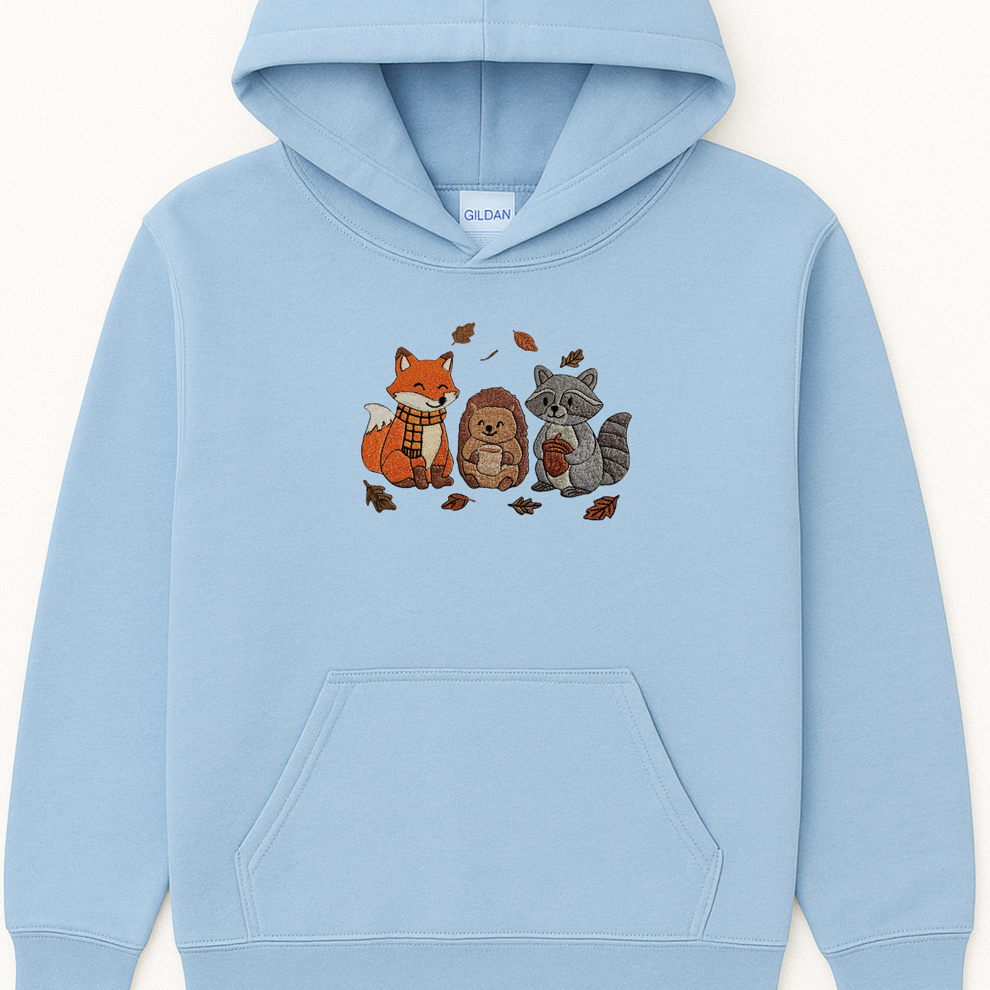 Embroidered Fall Sweatshirt | Woodland Animals Hoodie or Crewneck | Custom Cozy Autumn Embroidery