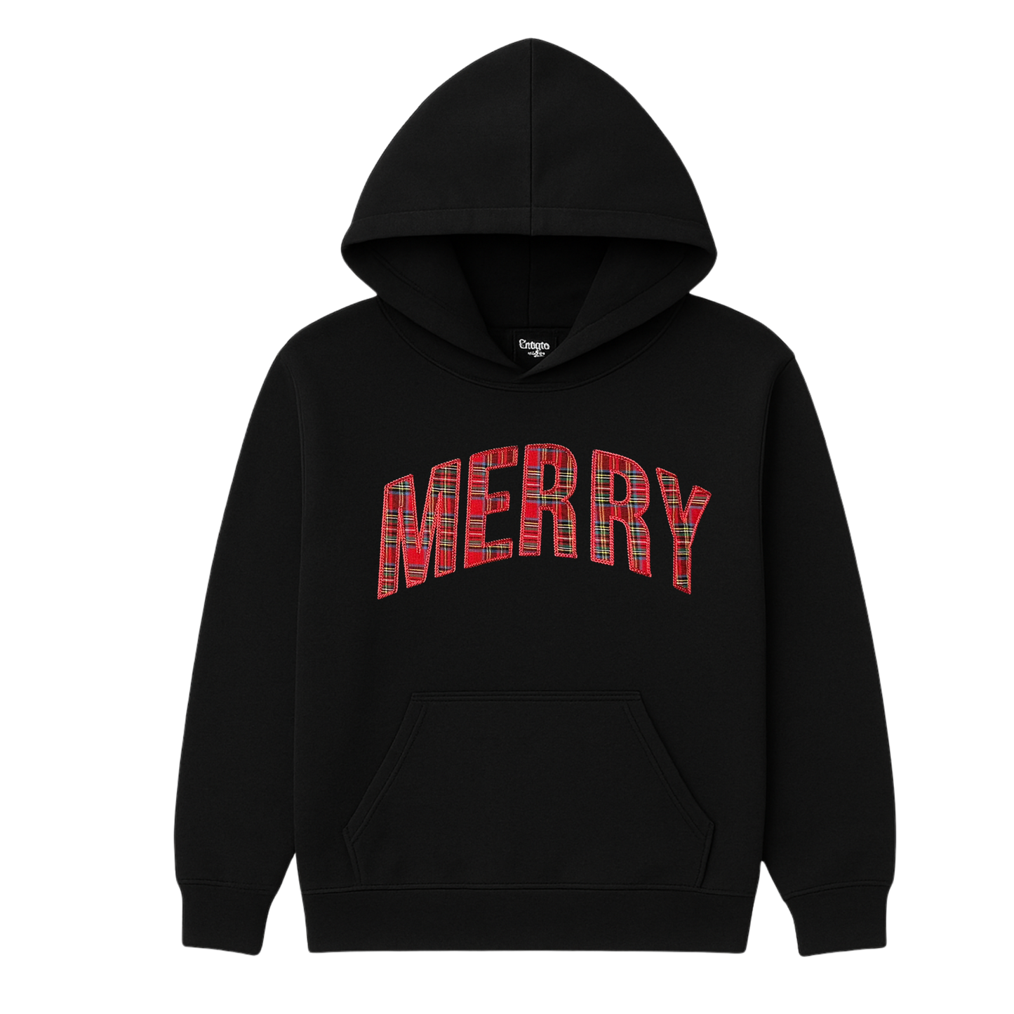 MERRY Plaid Embroidered Sweatshirt | Made to Order Hoodie or Crewneck | 11 Color Options