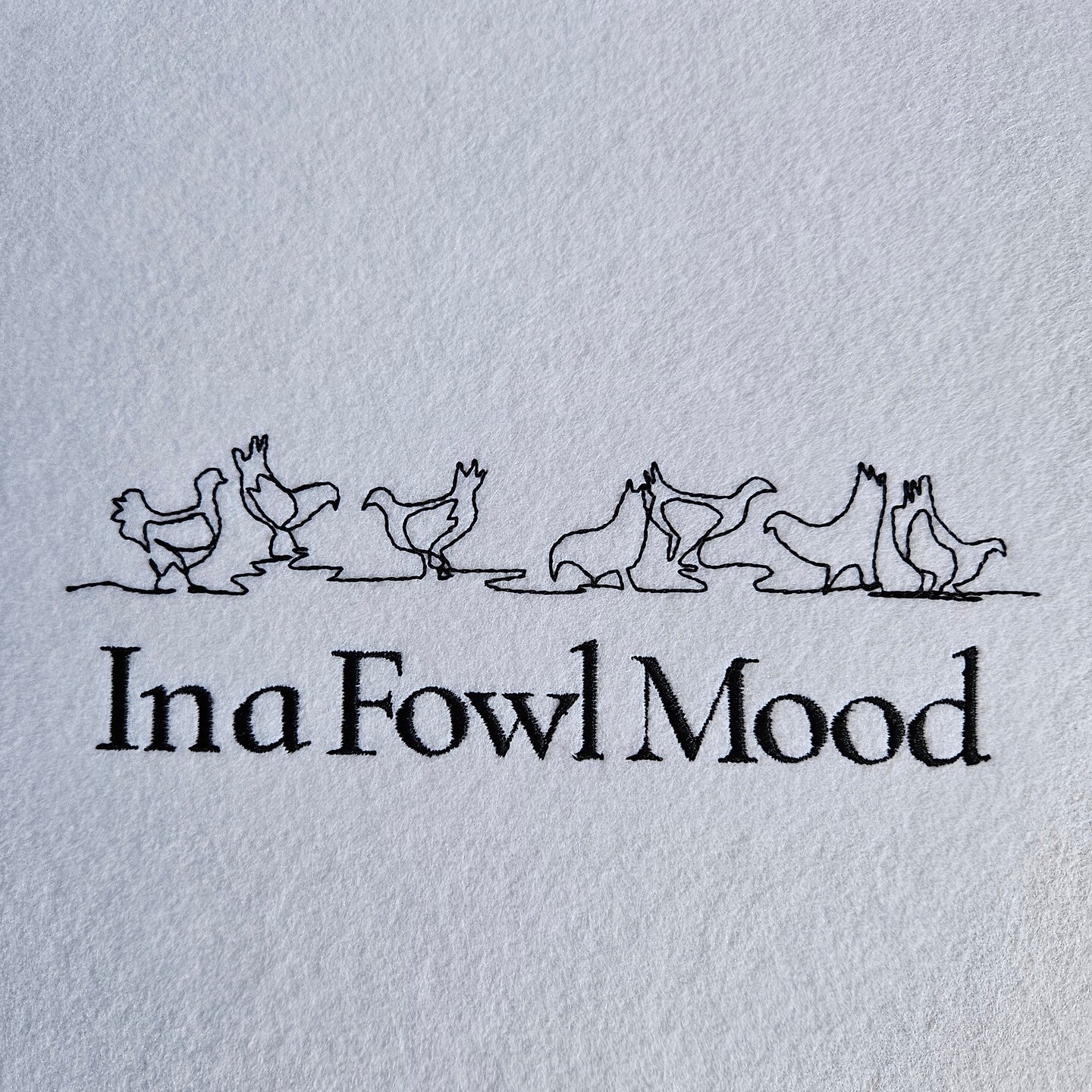 In a Fowl Mood Embroidered Comfort Colors T-Shirt | Funny Chicken Shirt | 14 Colors | Made to Order