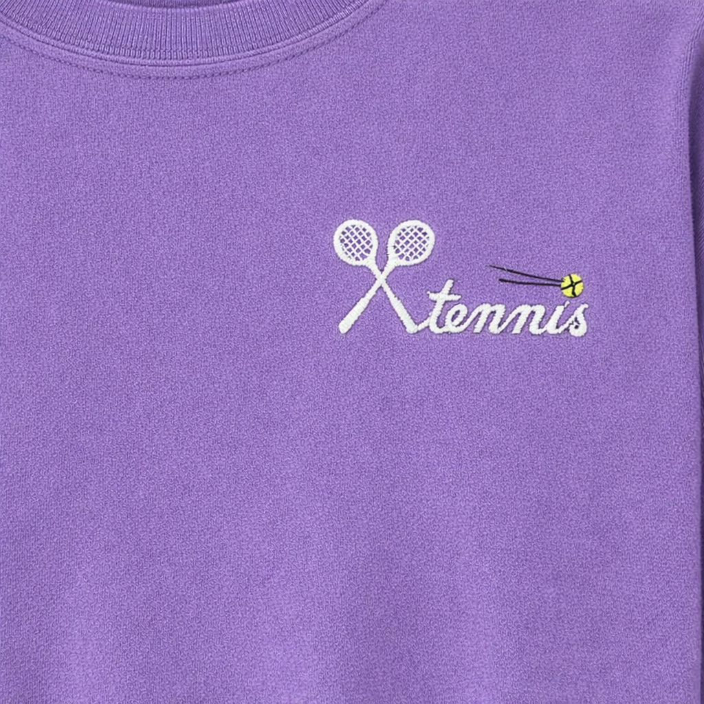 Embroidered Tennis Comfort Colors T-Shirt | Minimal Tennis Shirt | 14 Colors Available | Made to Order
