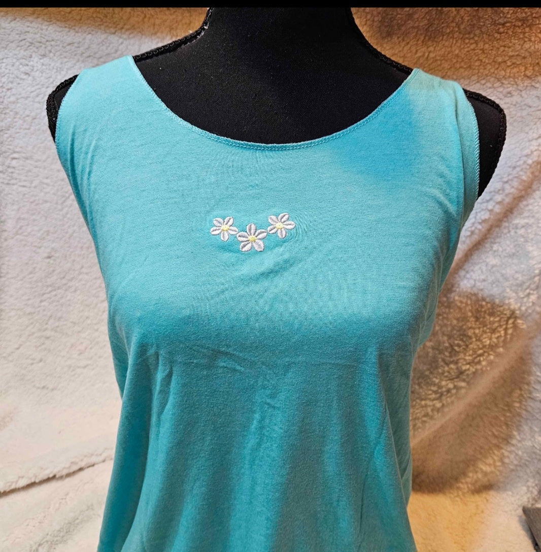 Daisy Embroidered Tank Top