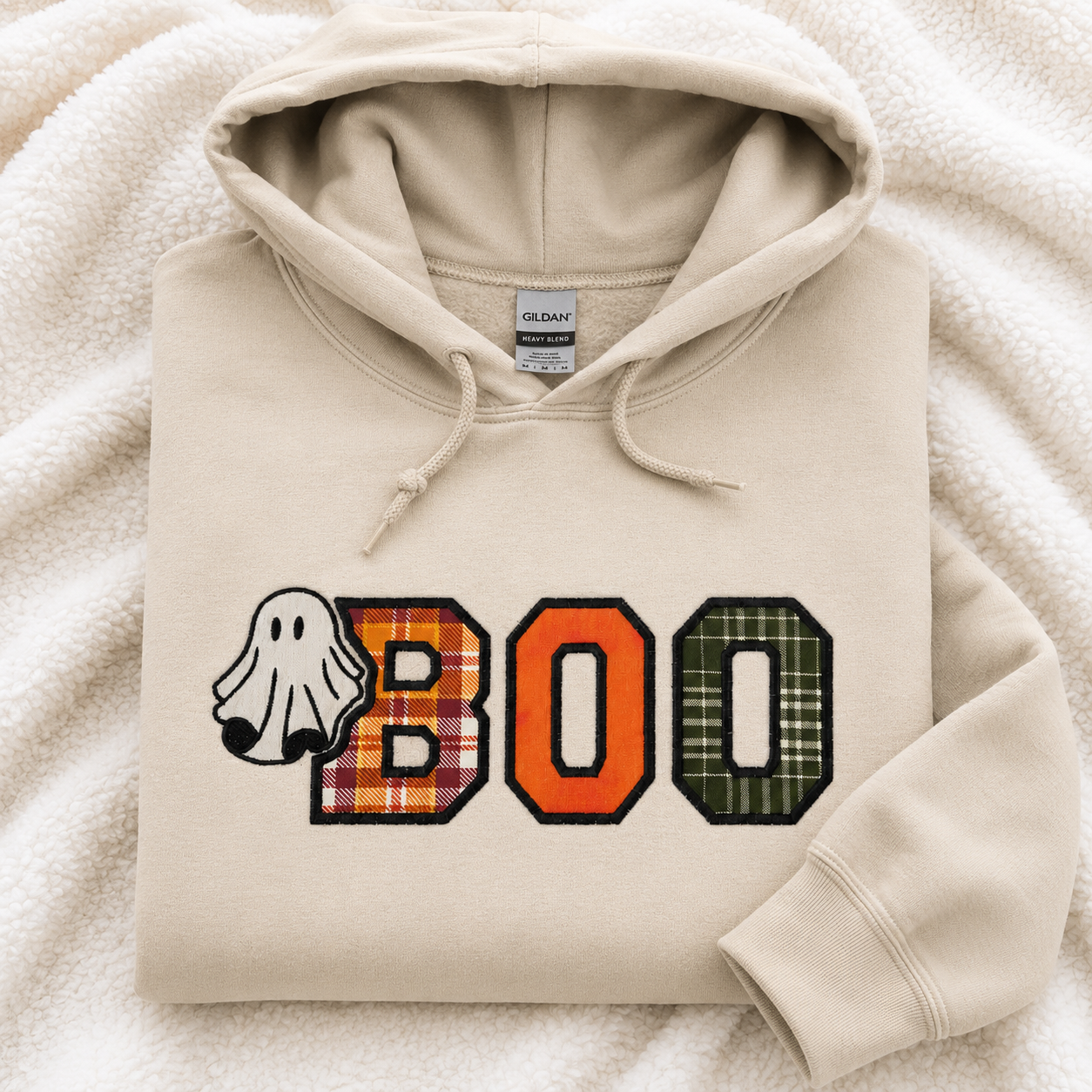 BOO Ghost Applique Halloween Sweatshirt & Hoodie