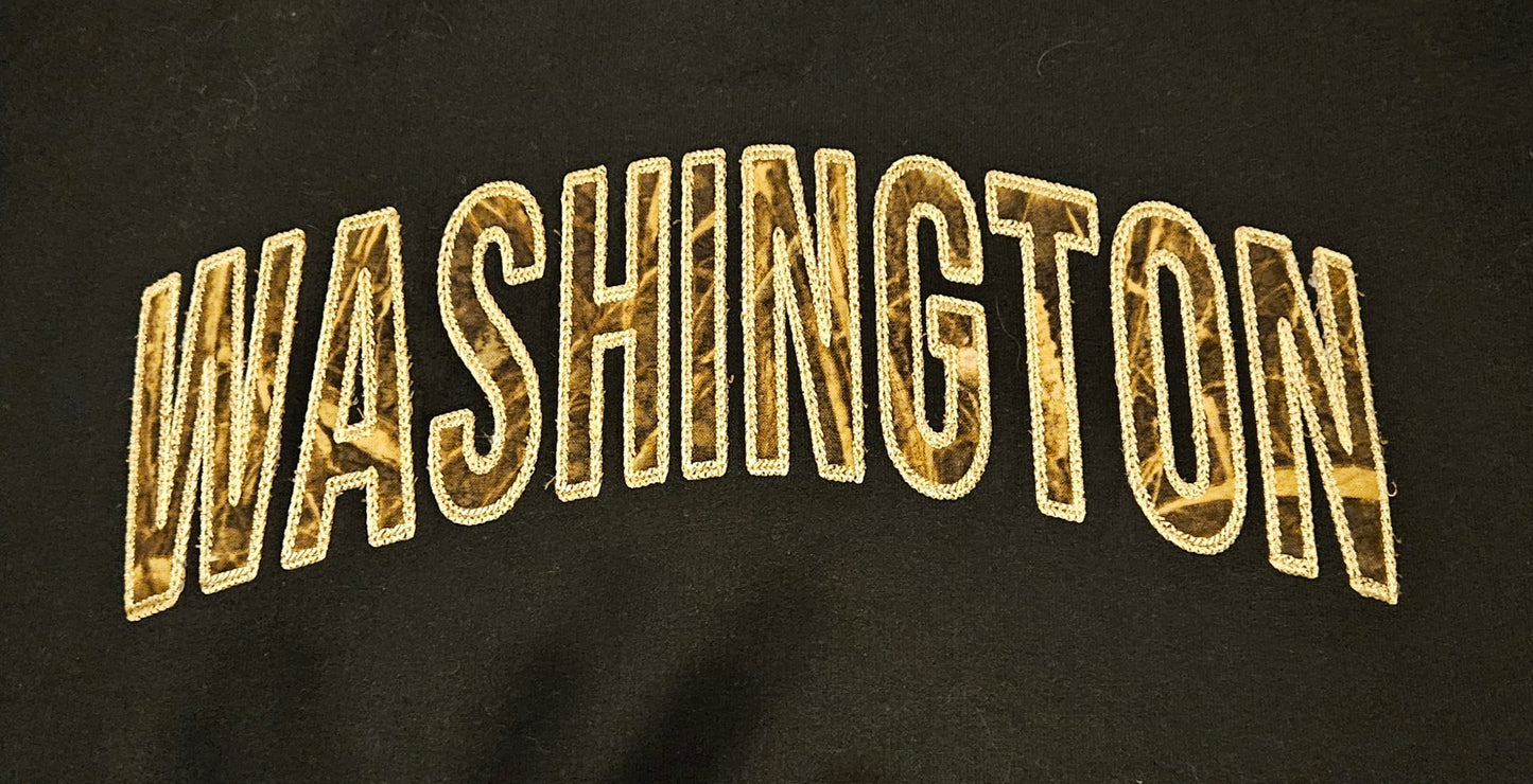 State Appliqué Sweatshirt | Embroidered State Crewneck or Hoodie | Gildan | Made to Order