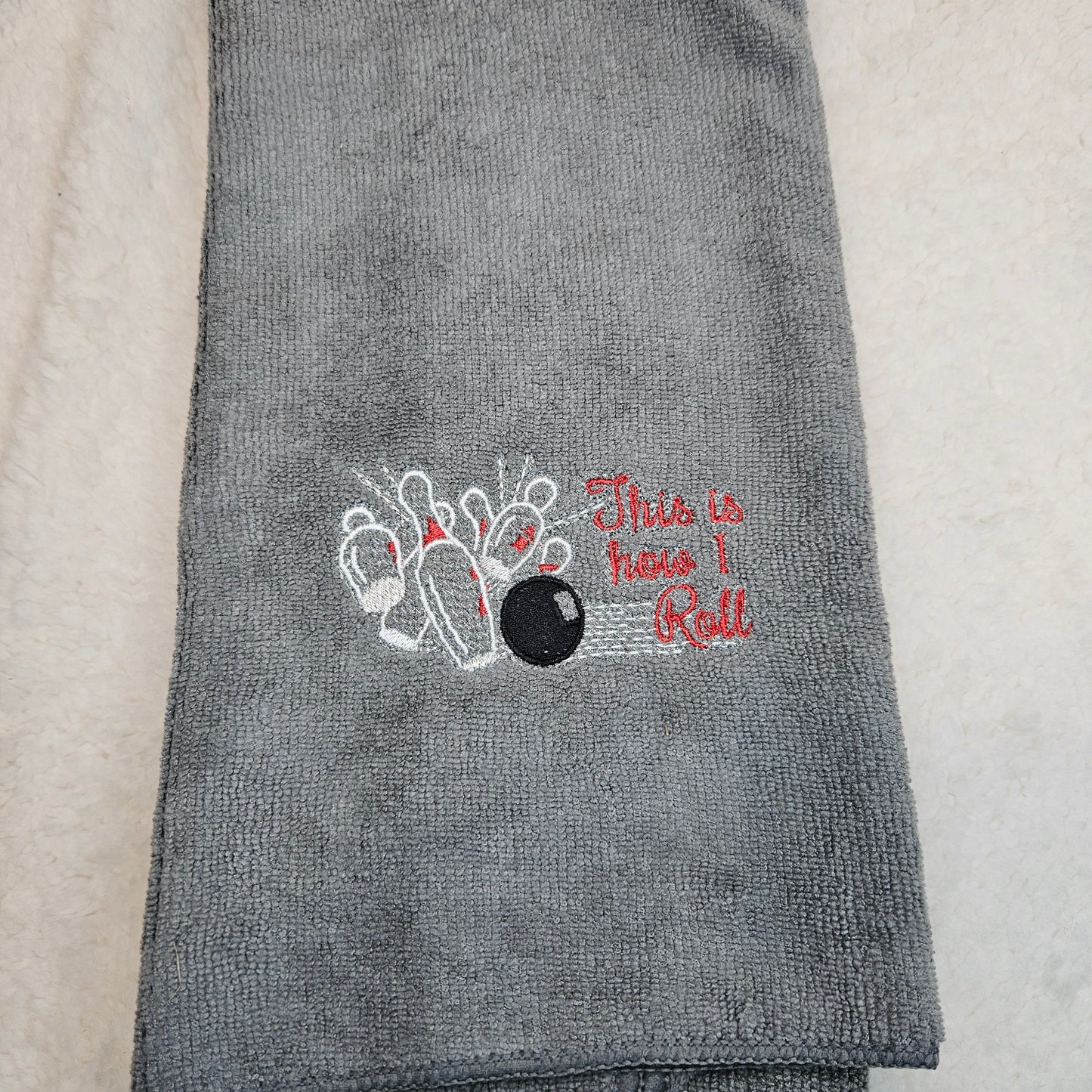 This Is How I Roll Embroidered Microfiber Sport Towel