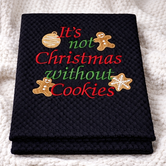 Christmas Cookie Embroidered Kitchen Towel
