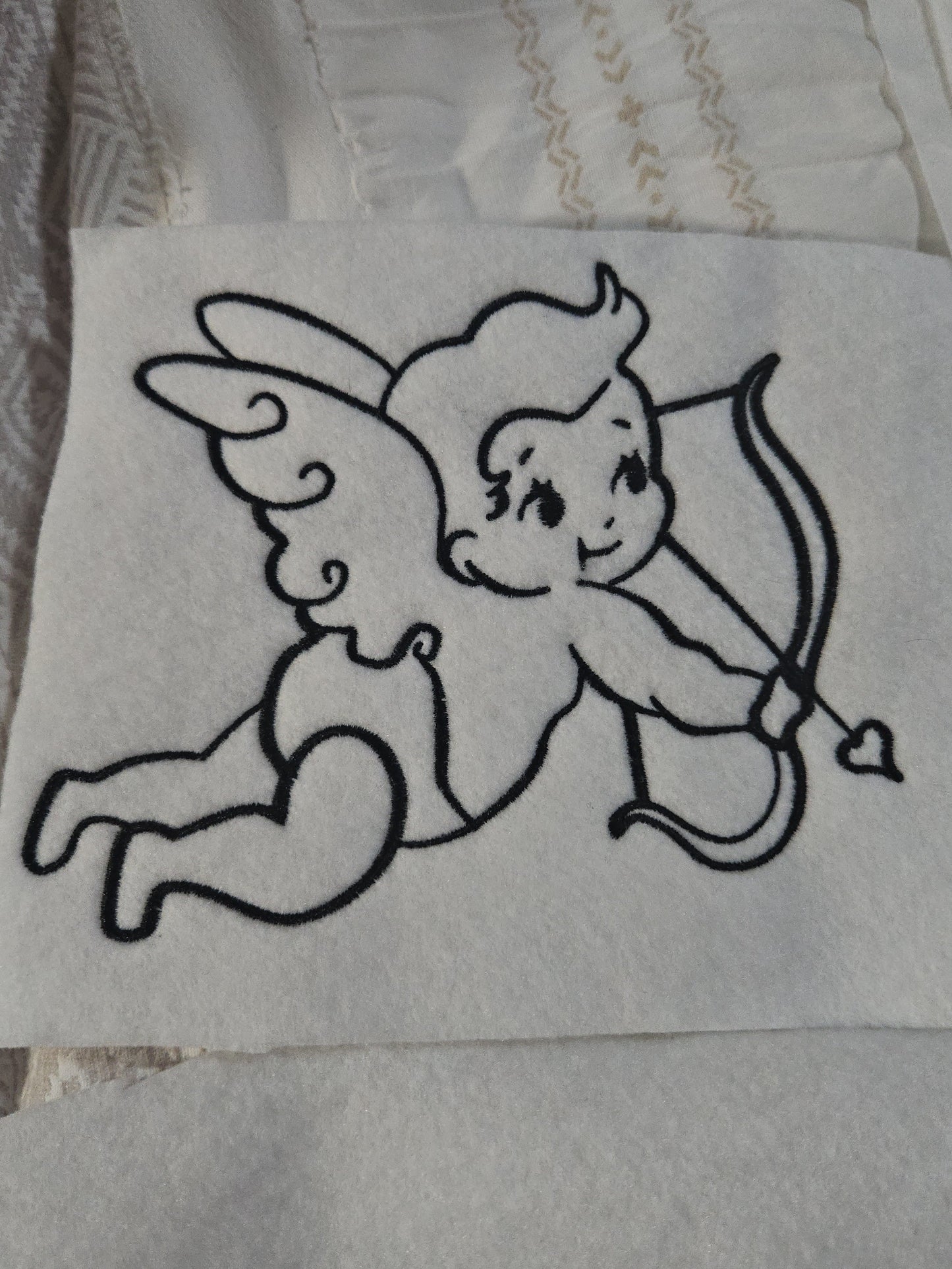 Minimal Cupid Embroidered Crewneck or Hoodie | Made to Order | 11 Colors