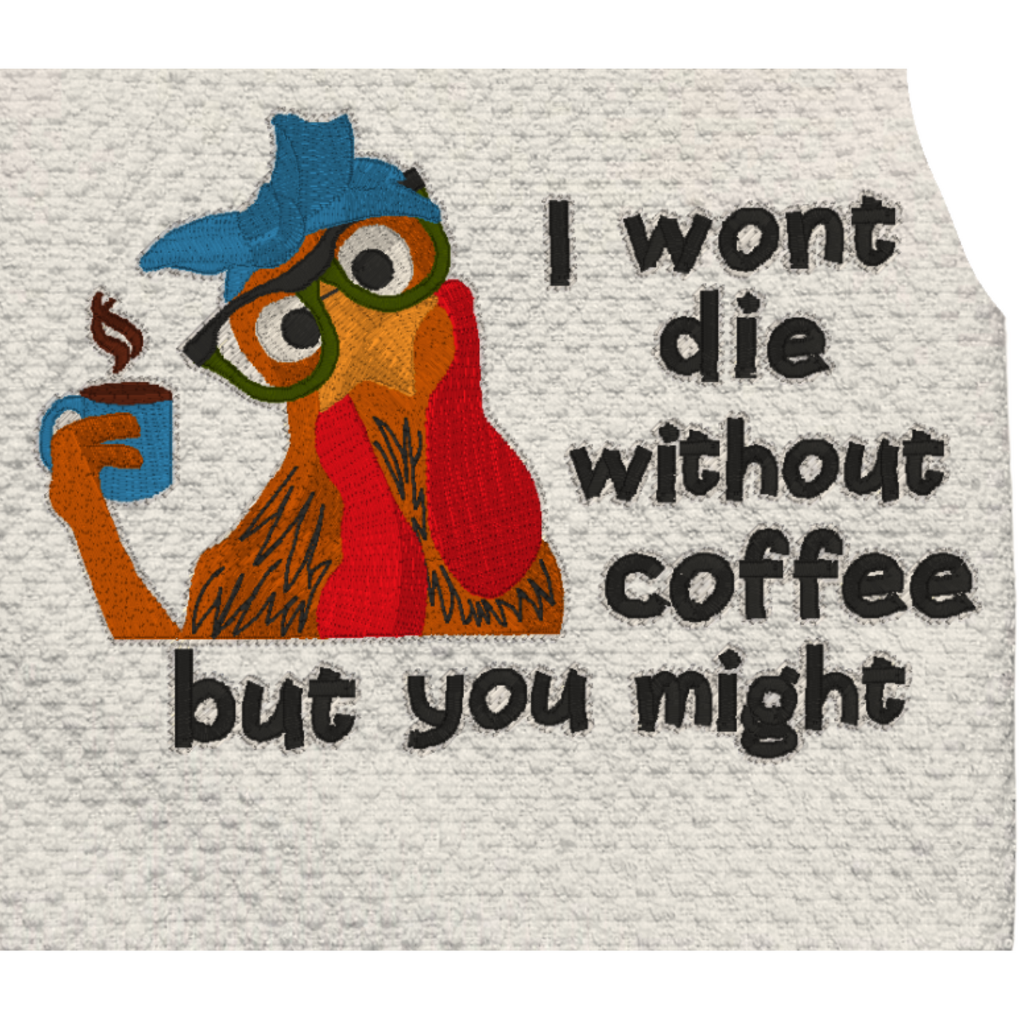 Embroidered Kitchen Towel Humor Chicken Towel Thank You Gift Home Décor Cloth Custom Tea Towel Chicken Kitchen Towels